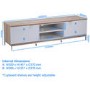 Alphason ADCH1600-CH Chaplin TV Cabinet for up to 70" TVs - Charcoal