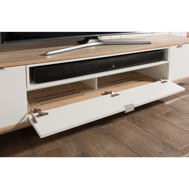 Alphason Chaplin White and Oak Effect TV Unit