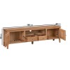 Wide Solid Oak TV Stand with Storage - TV&#39;s up to 77&quot; - Adeline