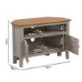 Corner TV Unit in Grey and Solid Oak with Storage - TV's up to 32" - Adeline