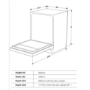 Amica 9 Place Settings Freestanding Dishwasher - White