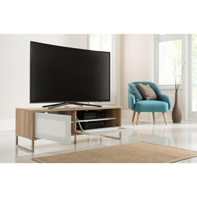 Alphason ADHE-1200LO Helium Light Oak TV Cabinet for up to 55" TVs