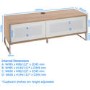 Alphason ADHE-1200LO Helium Light Oak TV Cabinet for up to 55" TVs