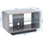 Alphason ADLU800-WHT Luna TV Stand for up to 37" TVs - White