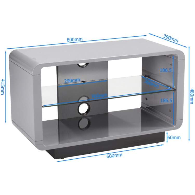 Alphason ADLU800-WHT Luna TV Stand for up to 37" TVs - White