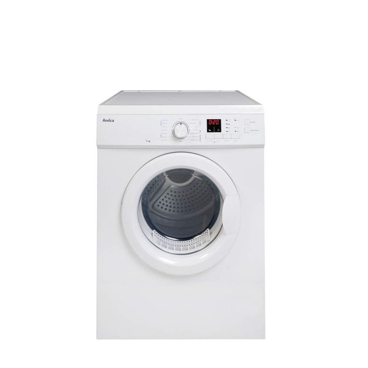 GRADE A1 - As new but box opened - Amica ADV7CLCW 7kg Freestanding Vented Tumble Dryer White