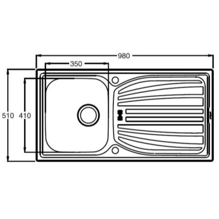 Astracast AE10XLHOMESK Aegean Single Bowl Reversible Drainer Linen Stainless Steel Sink