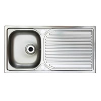Astracast AE10XXHOMESK Aegean Single Bowl Reversible Drainer Satin Polish Stainless Steel Sink Only