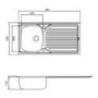 Astracast AE10XXHOMESK Aegean Single Bowl Reversible Drainer Satin Polish Stainless Steel Sink Only