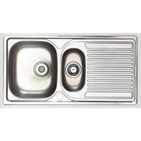 Astracast AE15XLHOMESK Aegean 1.5 Bowl Reversible Drainer Linen Stainless Steel Sink