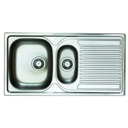 Astracast AE15XXHOMESK Aegean 1.5 Bowl Reversible Drainer Satin Polish Stainless Steel Sink Only