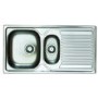 Astracast AE15XXHOMESK Aegean 1.5 Bowl Reversible Drainer Satin Polish Stainless Steel Sink Only