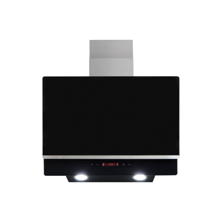 Amica 60cm Angled Chimney Cooker Hood - Black