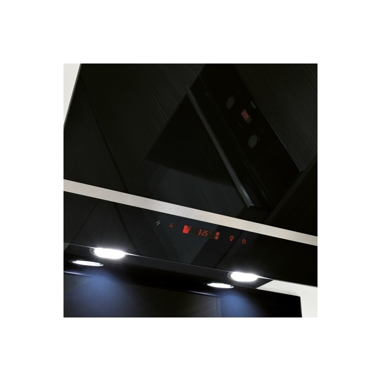 Amica 60cm Angled Chimney Cooker Hood - Black