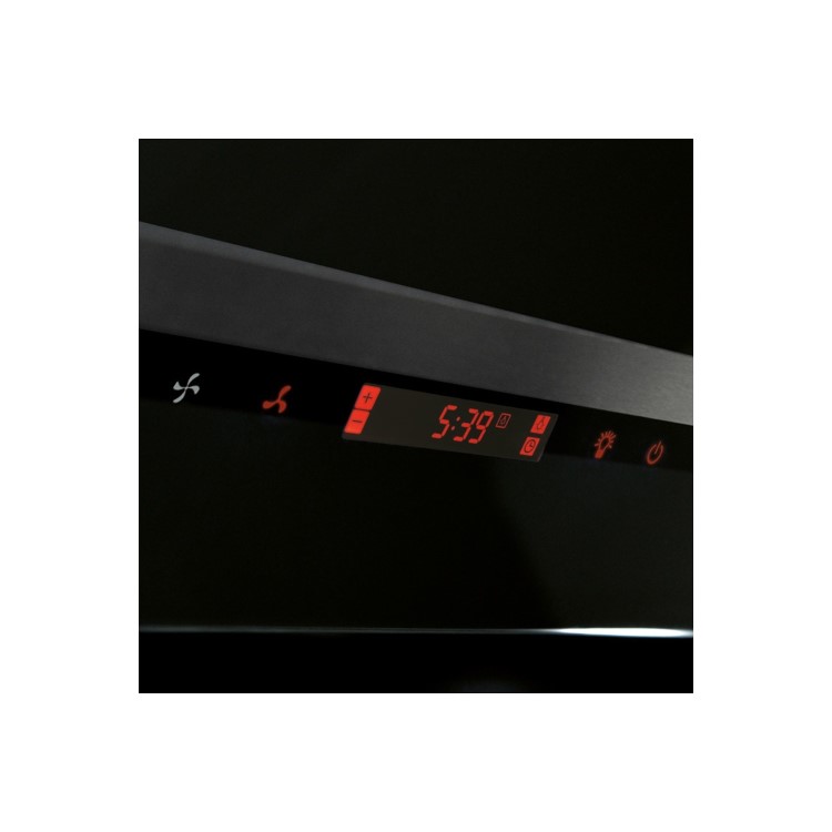 Amica 60cm Angled Chimney Cooker Hood - Black