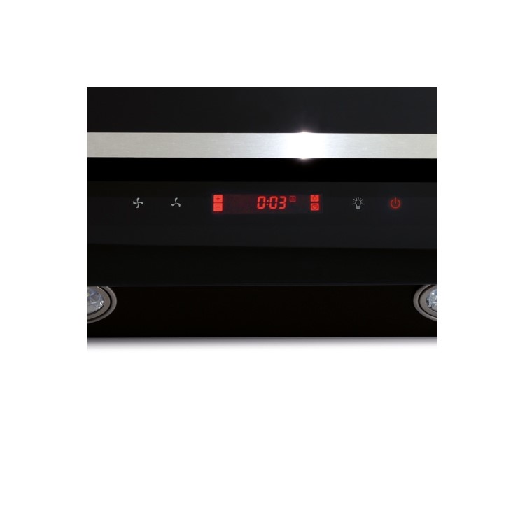 Amica 60cm Angled Chimney Cooker Hood - Black