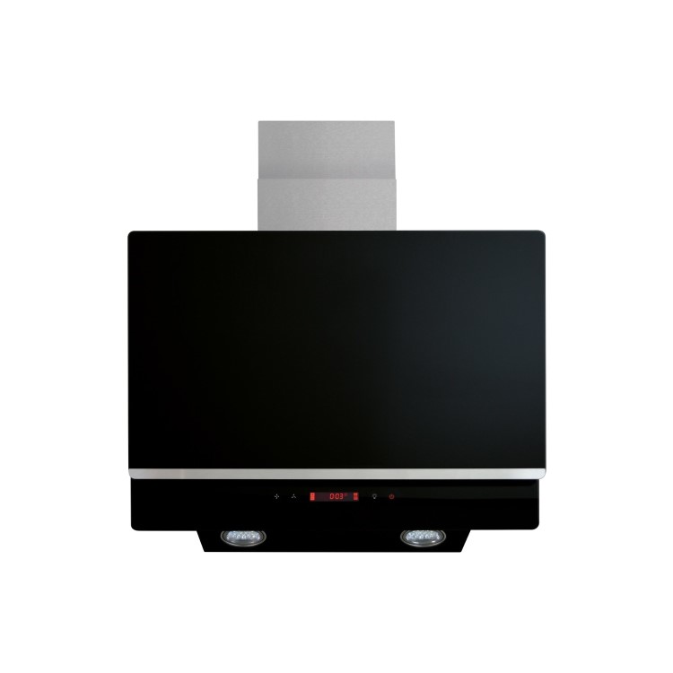 Amica 60cm Angled Chimney Cooker Hood - Black