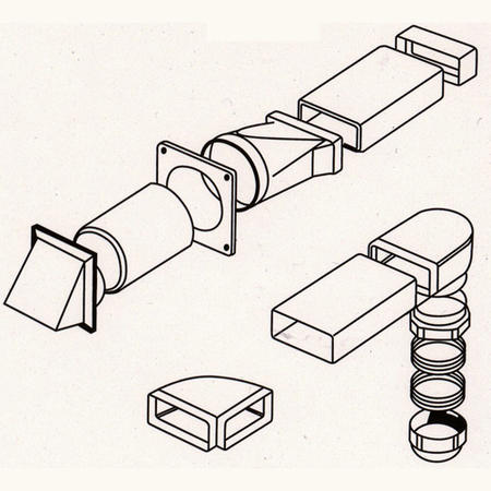 CDA AED64 150mm x 3m 6inch Rigid Ducting Kit