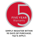 AEG 5 year warranty