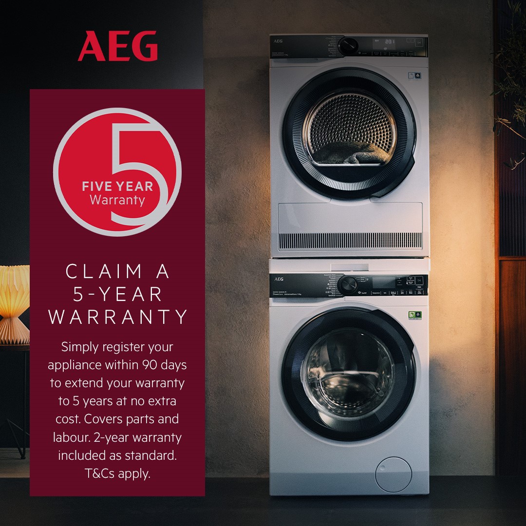 AEG 5 year warranty