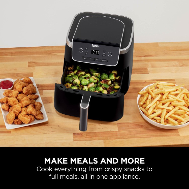 Ninja AF140UK Pro 4.7L Air Fryer  Black  Healthy Crispy Cooking