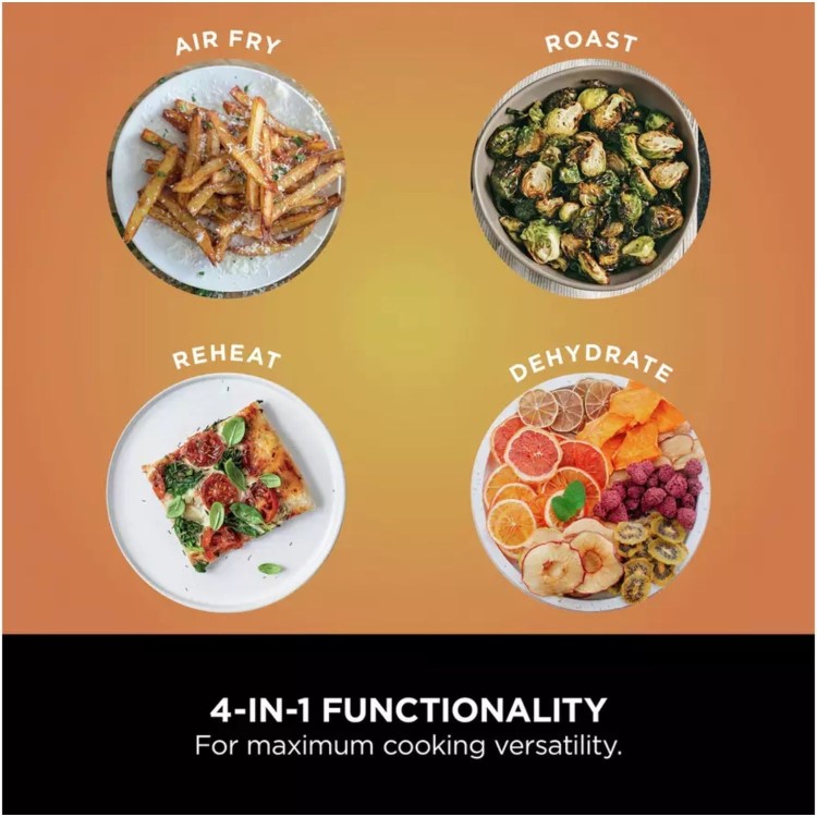 Ninja AF140UK Pro 4.7L Air Fryer  Black  Healthy Crispy Cooking