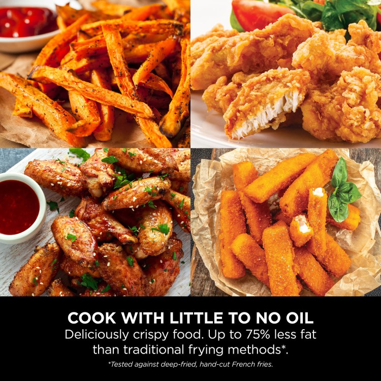 Ninja AF140UK Pro 4.7L Air Fryer  Black  Healthy Crispy Cooking