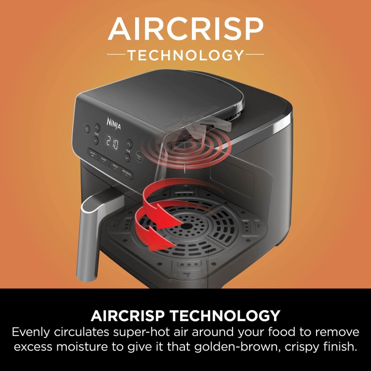 Ninja AF140UK Pro 4.7L Air Fryer  Black  Healthy Crispy Cooking