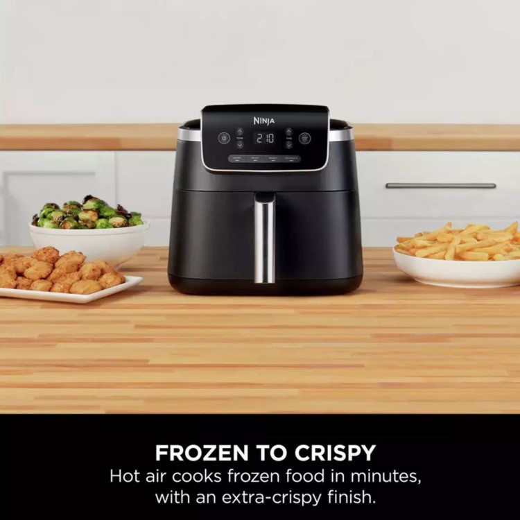 Ninja AF140UK Pro 4.7L Air Fryer  Black  Healthy Crispy Cooking