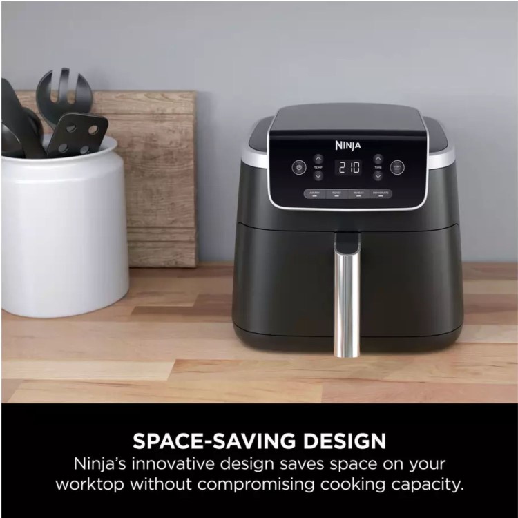 Ninja AF140UK Pro 4.7L Air Fryer  Black  Healthy Crispy Cooking