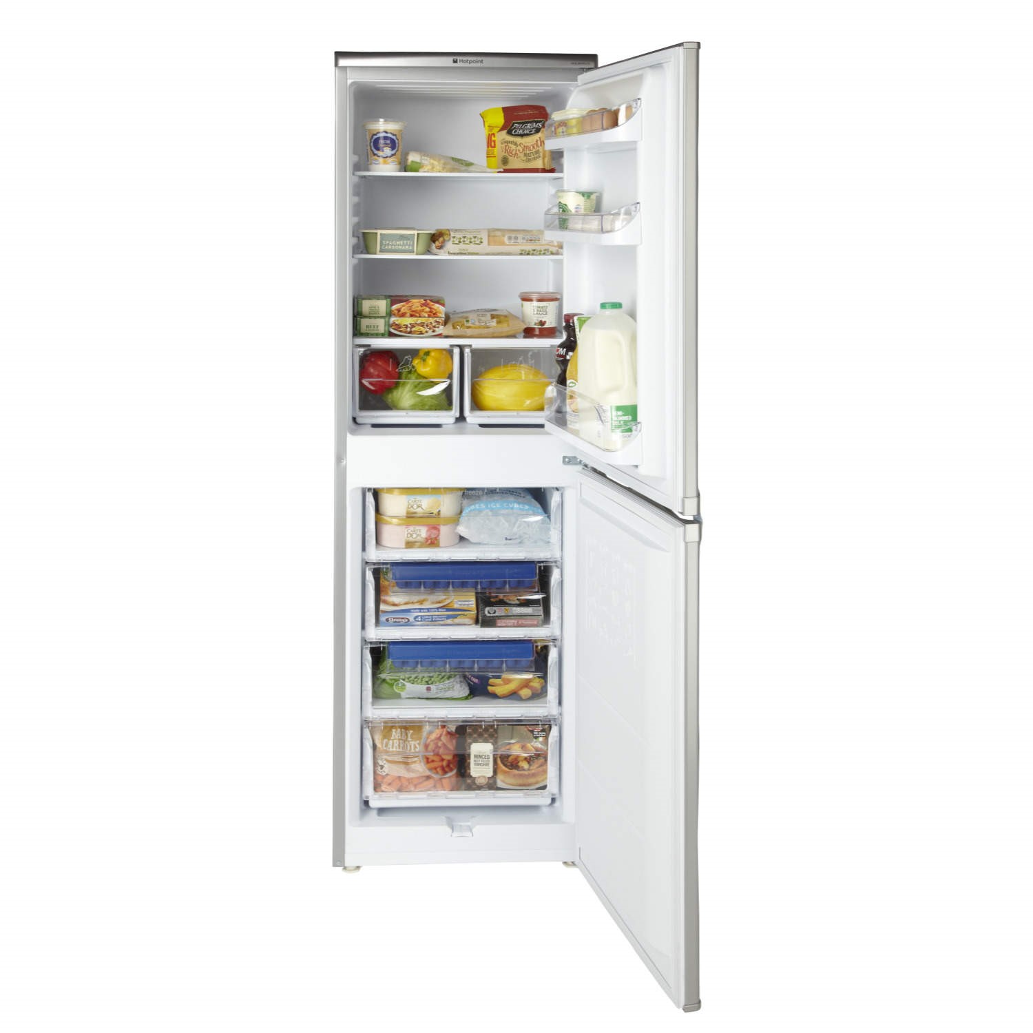 Hotpoint AFAA52SAI Frost Guard Freestanding Fridge Freezer Silver ...