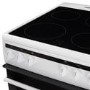 Refurbished Amica AFC5100WH 50cm Double Cavity Electric Cooker with Ceramic Hob White