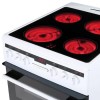Refurbished Amica AFC5550WH 50cm Double Oven Electric Cooker with Ceramic Hob - White