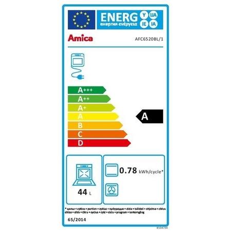 GRADE A2 - Amica AFC6520BL 60cm Double Oven Electric Cooker with Ceramic Hob - Black