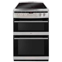 Amica 60cm Double Oven Electric Cooker with Ceramic Hob - Stainless Steel