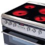 Refurbished Amica AFC6550SS 60cm Double Oven Electric Cooker with Ceramic Hob - Stainless Steel