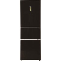 Haier AFD626TGB 181x63cm Frost Free Freestanding Fridge Freezer With MyZone - Black Glass Doors