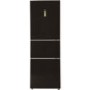 Haier AFD626TGB 181x63cm Frost Free Freestanding Fridge Freezer With MyZone - Black Glass Doors