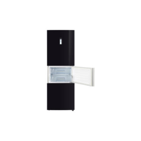 Haier AFD626TGB 181x63cm Frost Free Freestanding Fridge Freezer With MyZone - Black Glass Doors