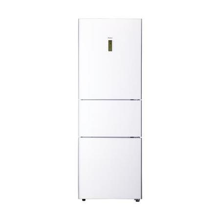 Haier AFD626TGW White Glass 3-door Frost Free Freestanding Fridge Freezer With MyZone