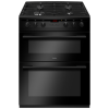 GRADE A2 - Amica AFD6450BL 60cm Double Oven Dual Fuel Cooker With Catalytic Liners - Black