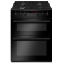 Refurbished Refubished Amica AFG6450BL 60cm Double Oven Gas Cooker with Catalytic Liners Black
