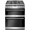 Refurbished Amica AFG6450SS 60cm Double Oven Gas Cooker With Programmable Timer &amp; Catalytic Liners Stainless Steel