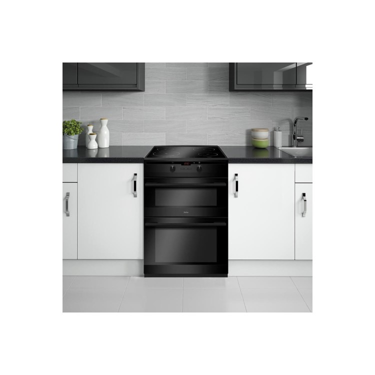 Amica 60cm Double Oven Electric Induction Cooker - Black