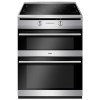 Refurbished Amica AFN6550SS 60cm Electric Double Oven Cooker With Induction Hob And Programmable Timer Stainless Steel