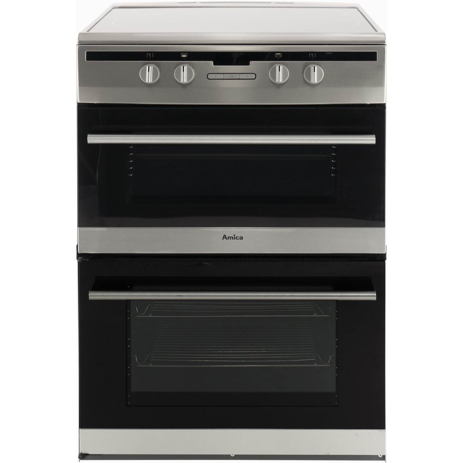 Amica AFN6550SS 60cm Double Oven Electric Cooker with Induction Hob