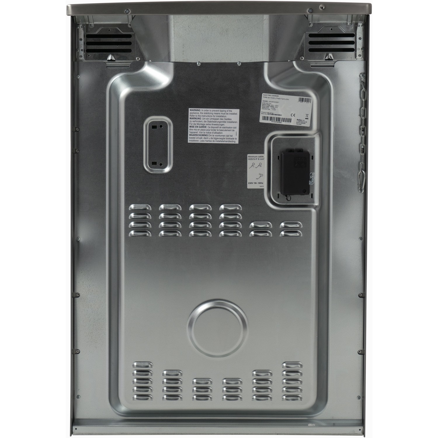 Amica 60cm Double Oven Electric Cooker with Induction Hob Stainless