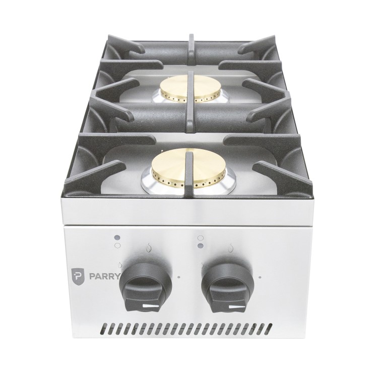Parry AG2HP Commercial 2 Burner Gas Hob Boiling Top. LPG Gas. 8.7kW. Made In Britain