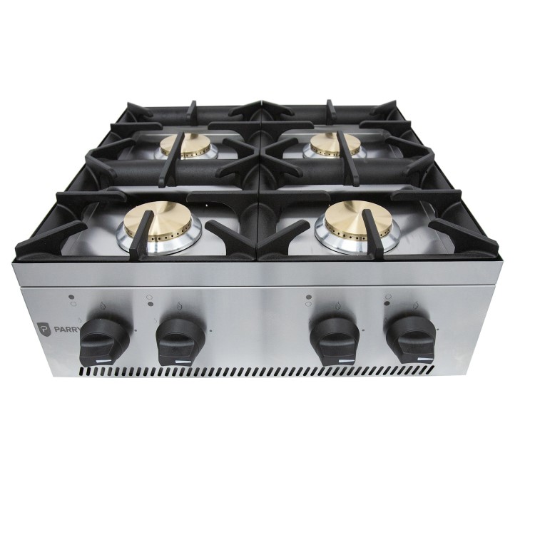 Parry AG4HP Commercial 4 Burner Gas Hob Boiling Top. LPG Gas. 17.4kW. Made In Britain