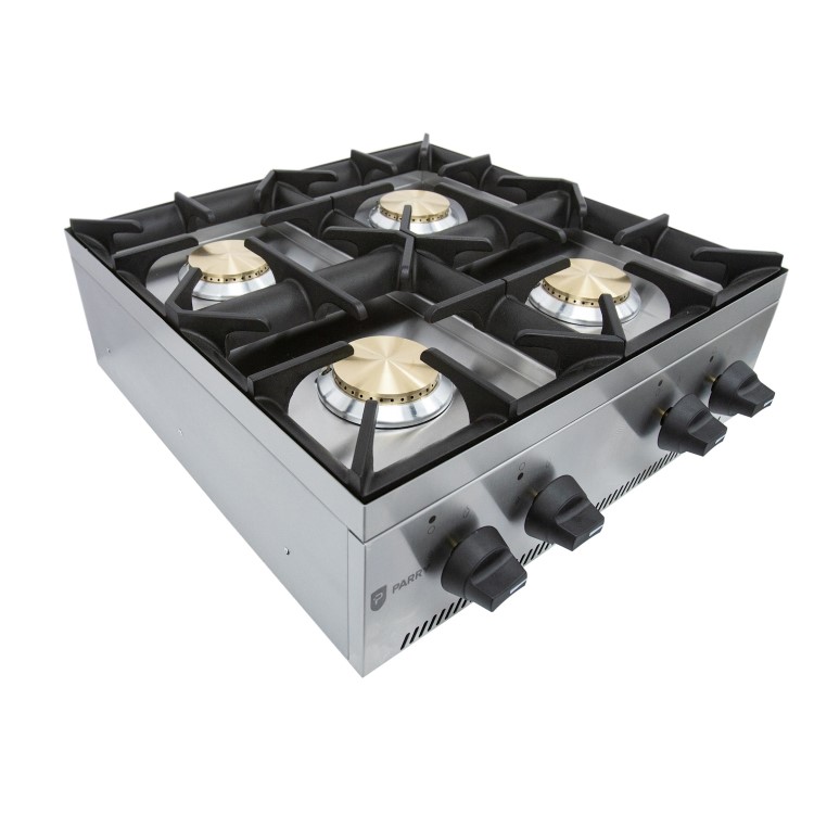 Parry AG4HP Commercial 4 Burner Gas Hob Boiling Top. LPG Gas. 17.4kW. Made In Britain